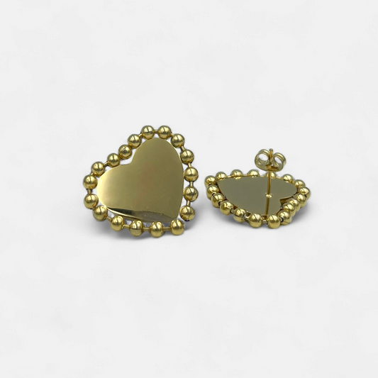 Pendientes Dots con Amor Dorado